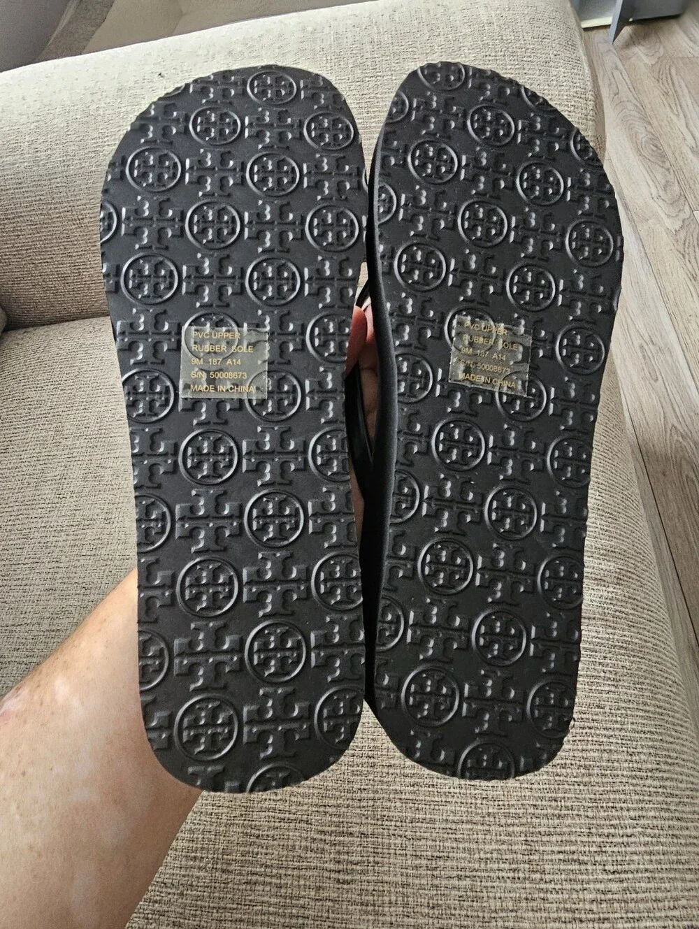 Tory Burch Wedge Flip Flops Size 9